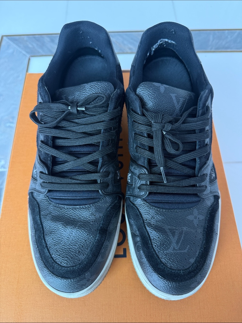 Louis Vuitton LV trainer Triple black monogram
